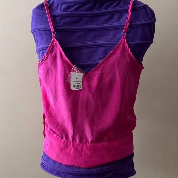 Tramp Fuchsia Ruffled Camisole - Picture 3 of 4